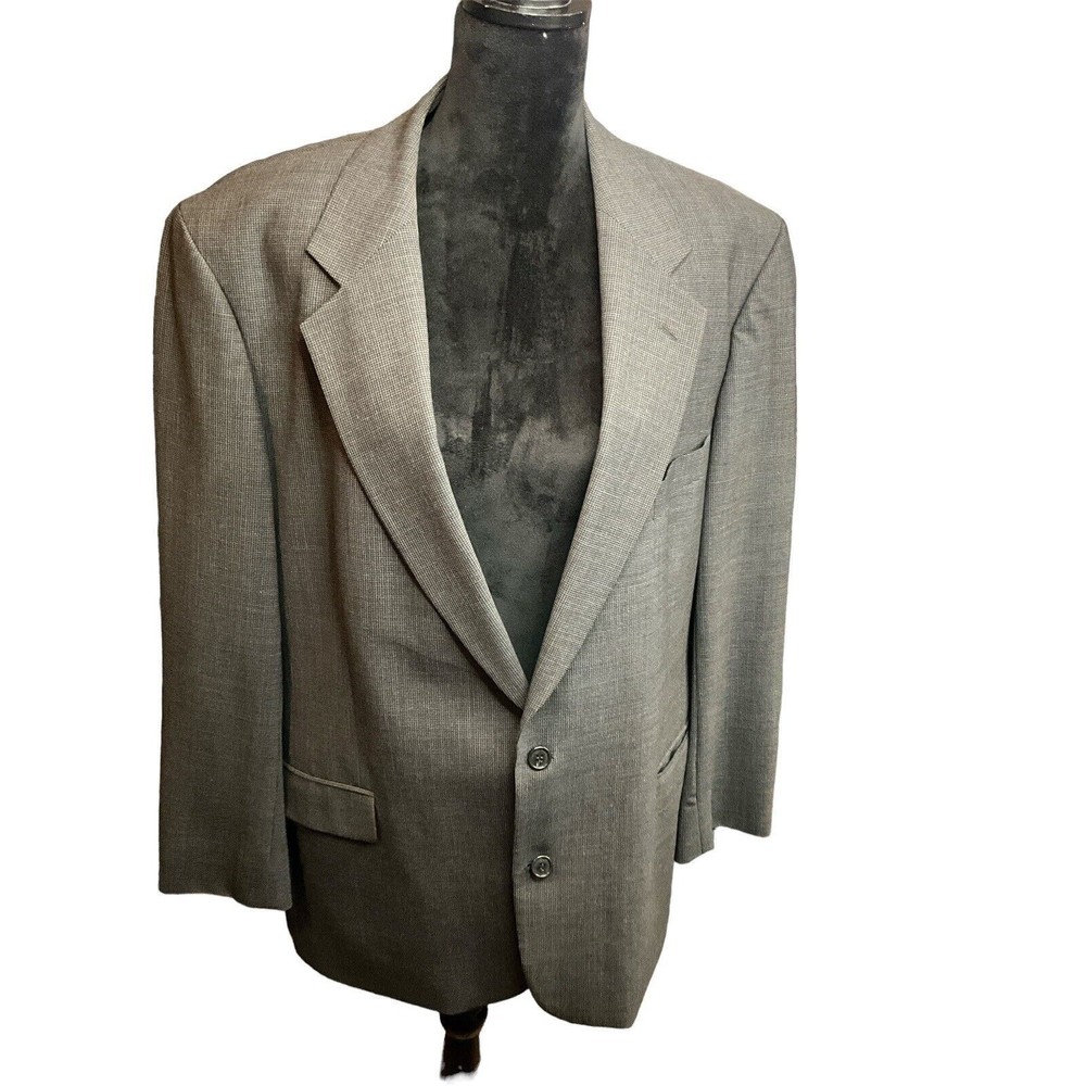 Brooks Brothers 46R Charcoal Blazer Houndstooth Style